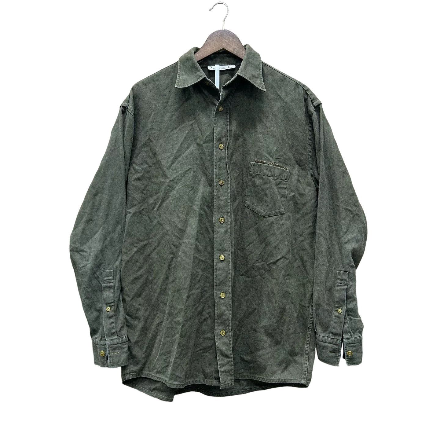 Acne Studios Acne Studios Embroidered Logo Shirt Size S Size US S / EU 44-46 / 1 - 1 Thumbnail