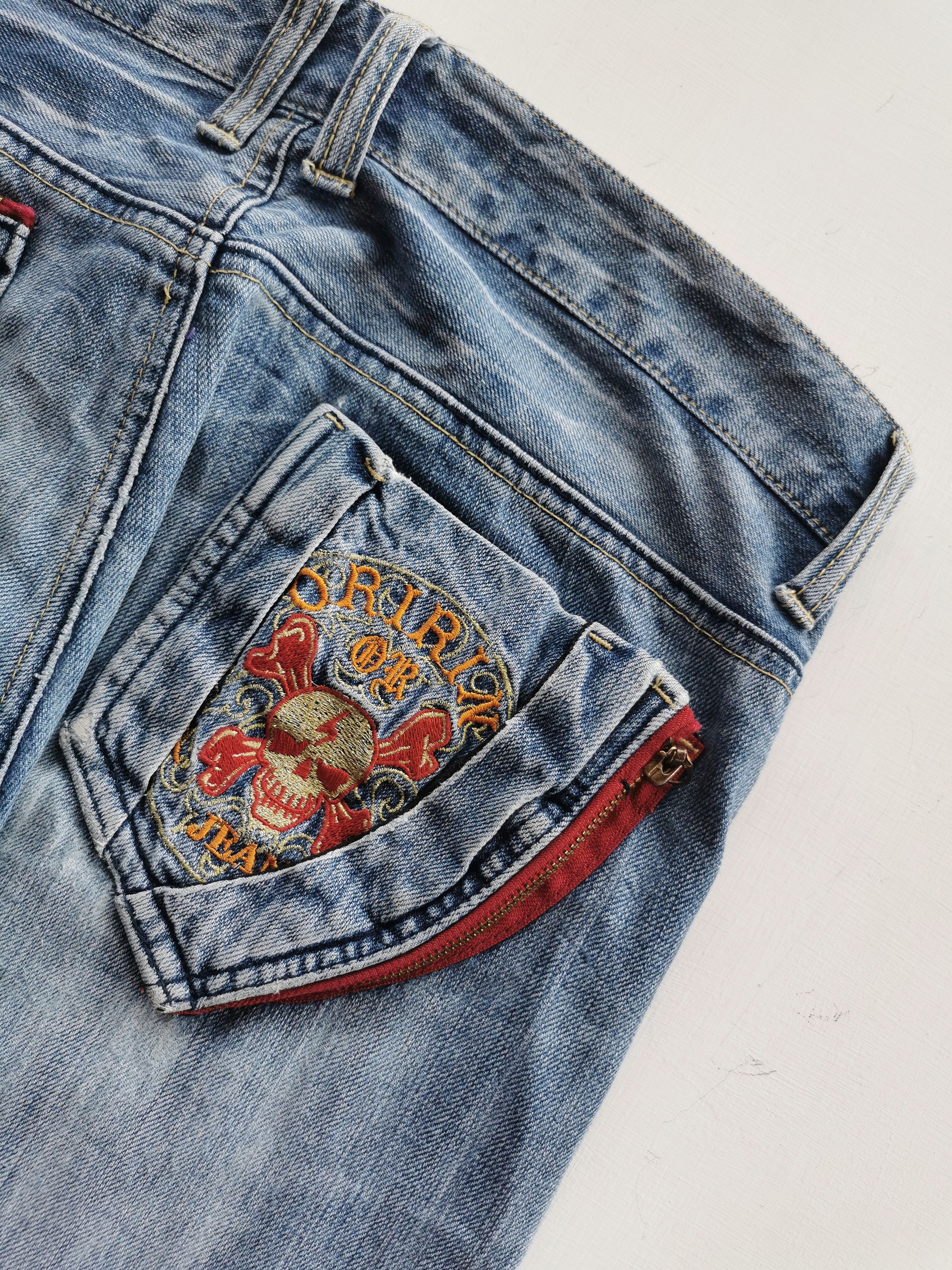 Hysteric Glamour Rare Flare ORIRINS Embroidery Skull Back Pocket Jeans Size US 32 / EU 48 - 7 Thumbnail