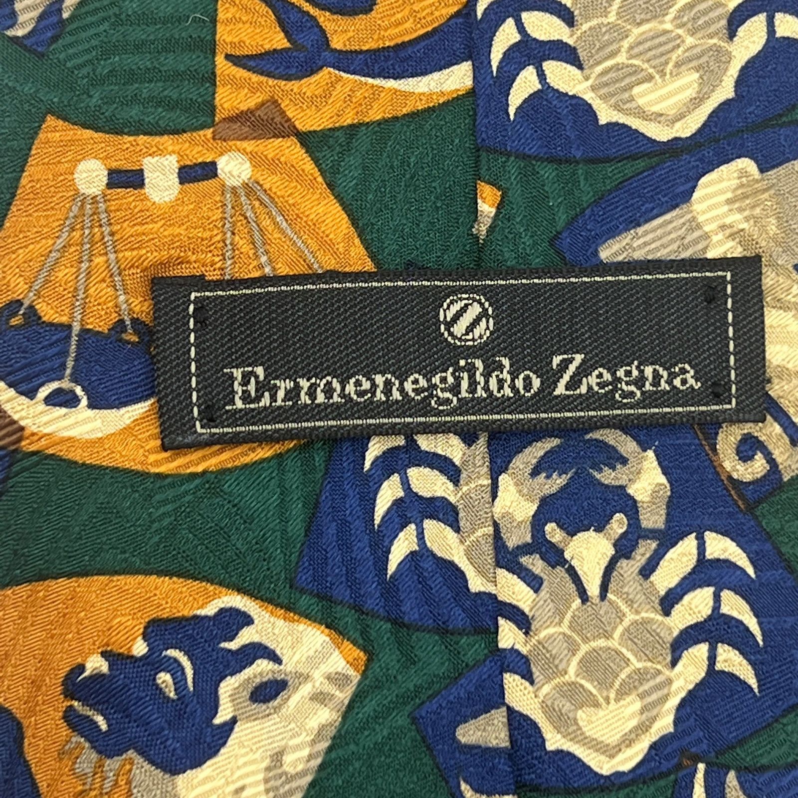 Ermenegildo Zegna Ermenegildo Zenga Zodiac Print Silk Tie Size ONE SIZE - 3 Thumbnail