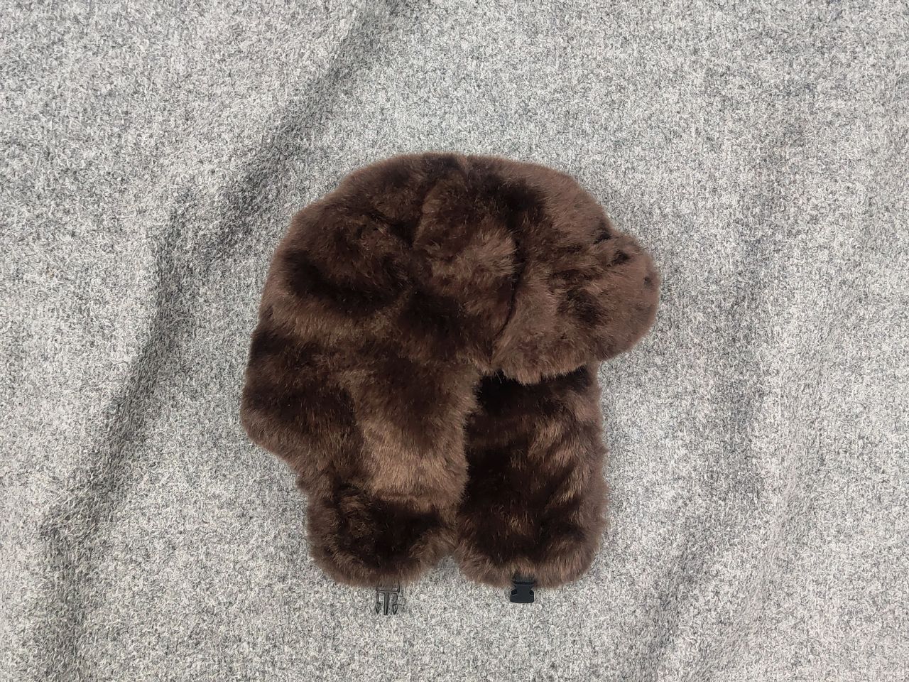 Japanese Brand Vintage Y2K Fuzzy Fur Ushanka Hat Brown faded l.g.b. Style Size ONE SIZE - 1 Thumbnail