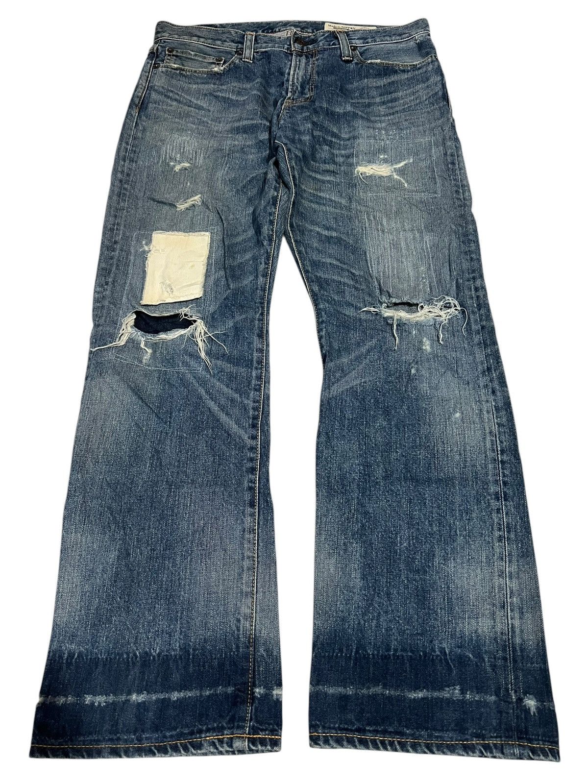 If Six Was Nine × Le Grande Bleu (L.G.B.) × Seditionaries 🌈Flare Japanese Back Number Distressed Jean Ripped Size US 34 / EU 50 - 1 Thumbnail