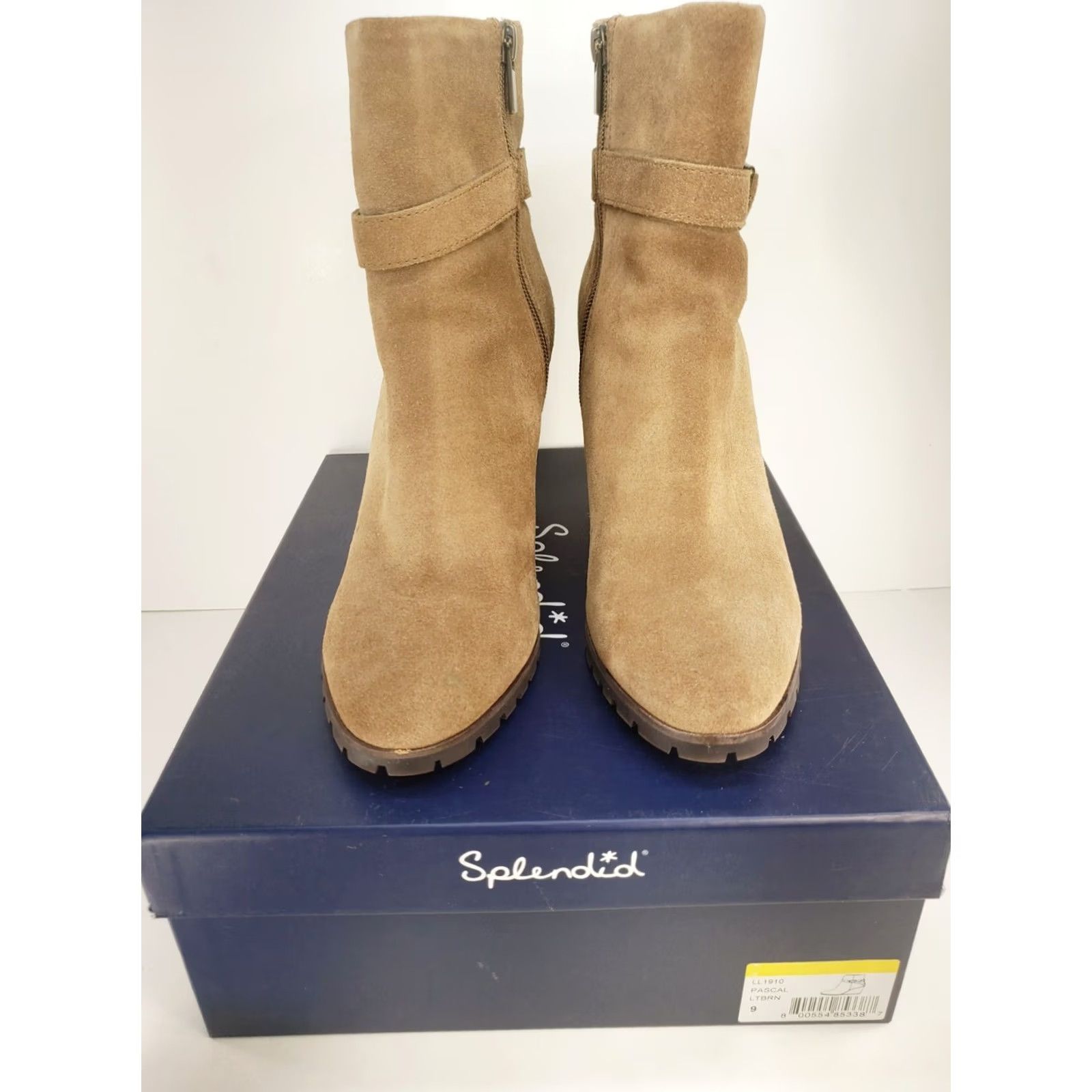 Splendid Splendid Women's Pascal Lt. Brown Side Zip Wedge Boots 9B New in Box! Size US 9 / IT 39 - 3 Thumbnail