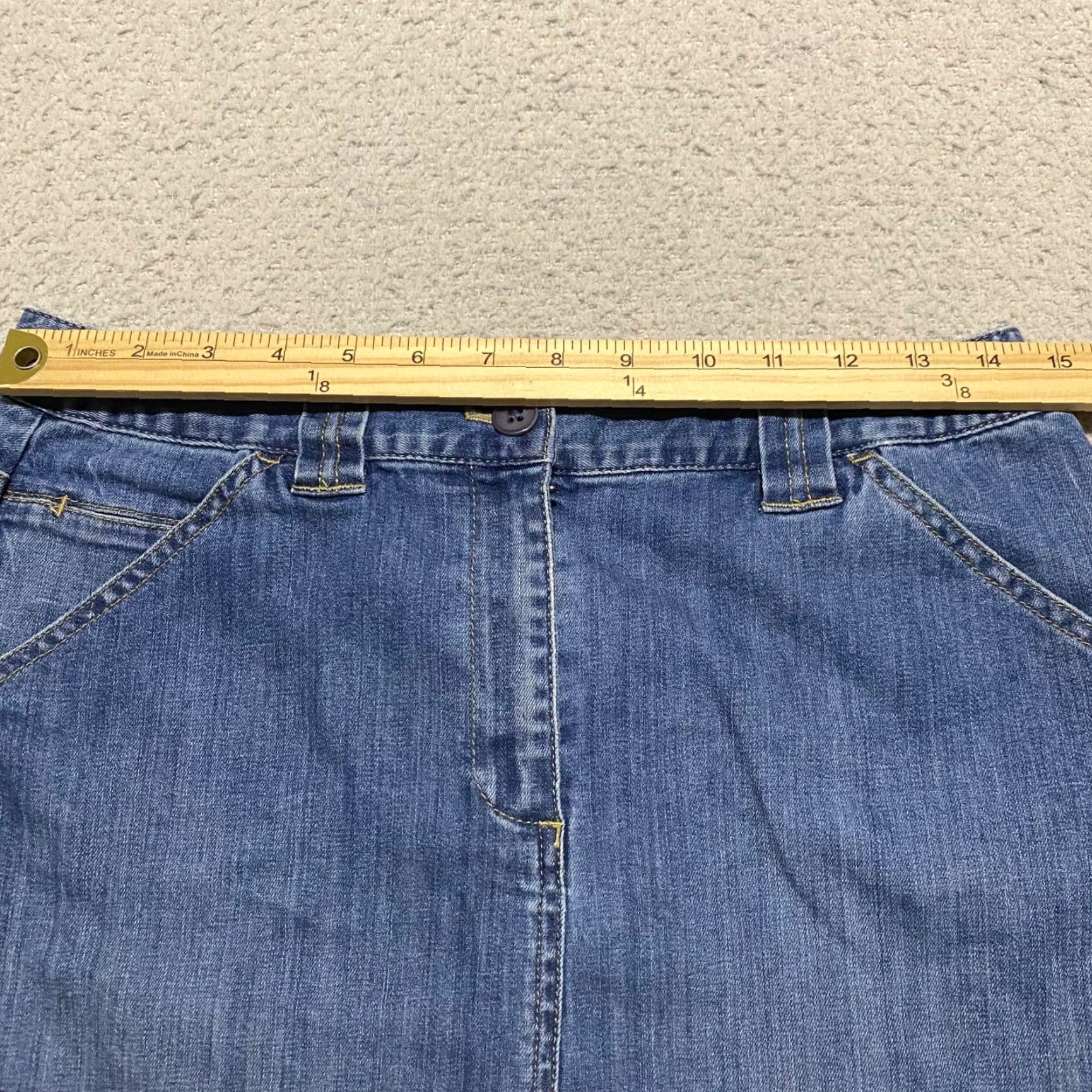 Talbots Talbots Skirt Blue Denim Medium Wash Pockets Petites 10P Straight Pencil Womens XS? Size 32" / US 10 / IT 46 - 5 Thumbnail