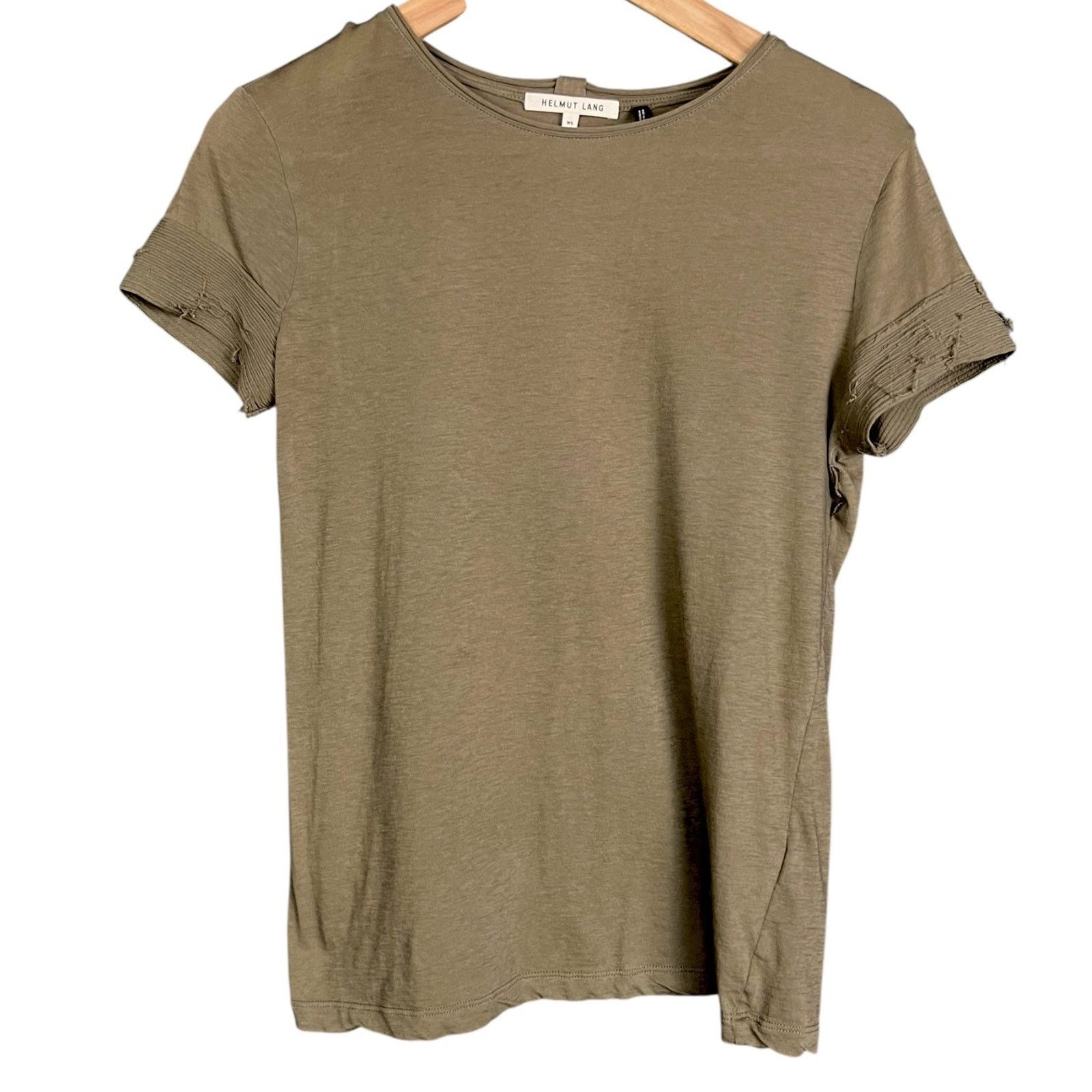 Helmut Lang Helmut Lang Distressed Cotton/Cashmere Tee -XS- $195 Retail Size US XS / EU 42 / 0 - 1 Thumbnail