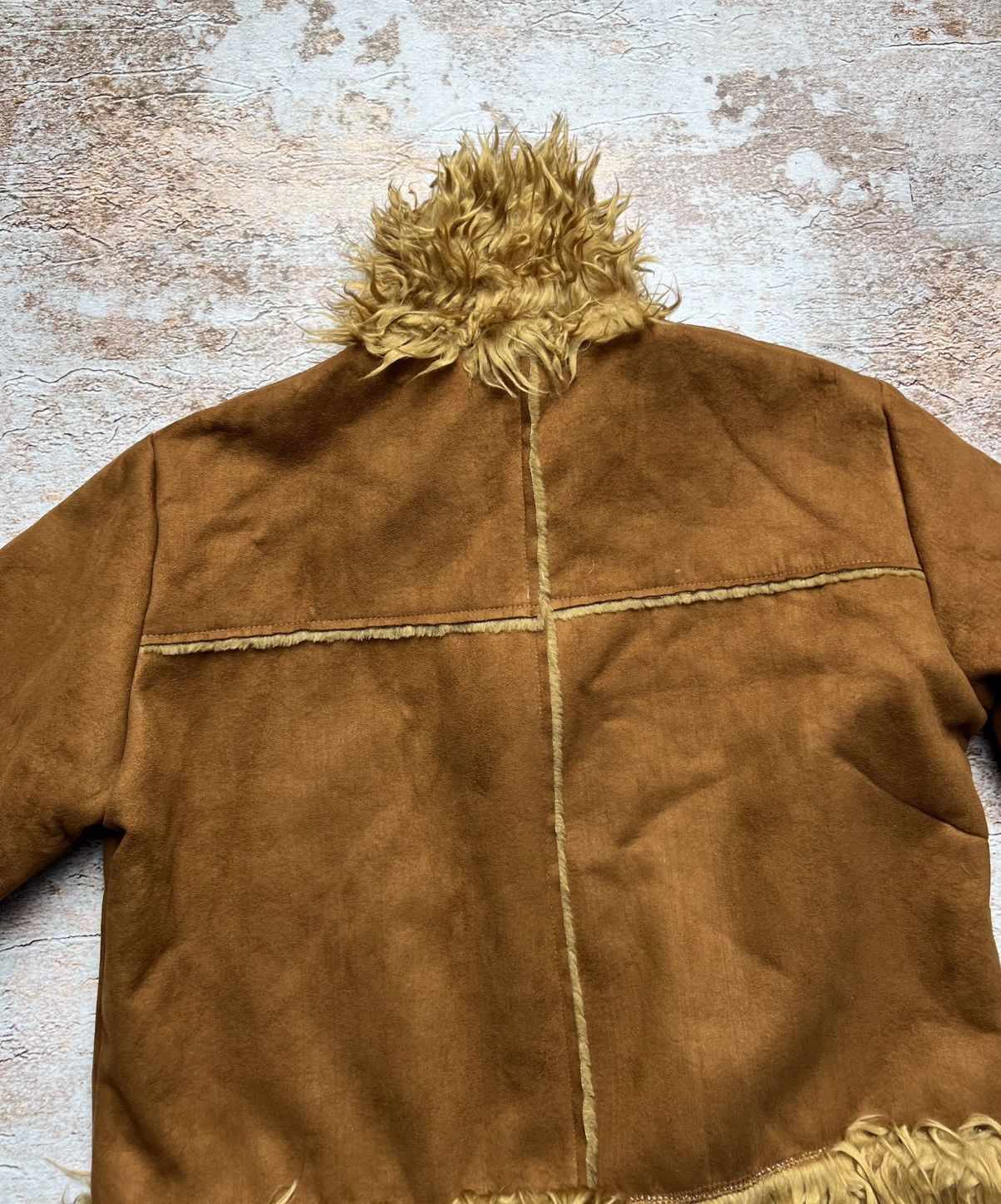 Vintage Vintage faux fur fluffy cropped jacket Size S / US 4 / IT 40 - 8 Thumbnail