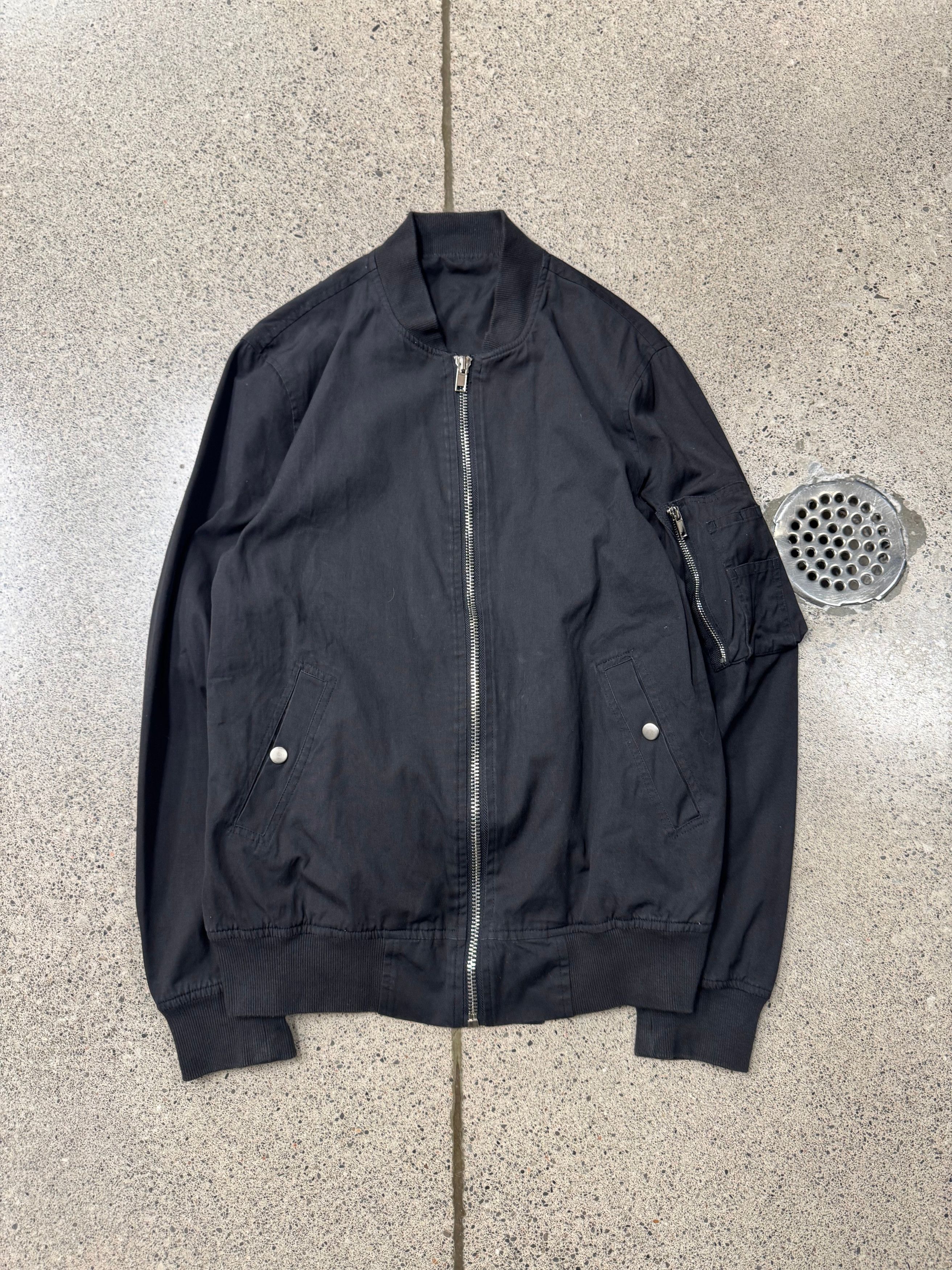Rick Owens SS2014 Rick Owens Black Cotton MA-1 Bomber Jacket Size US M / EU 48-50 / 2 - 1 Thumbnail