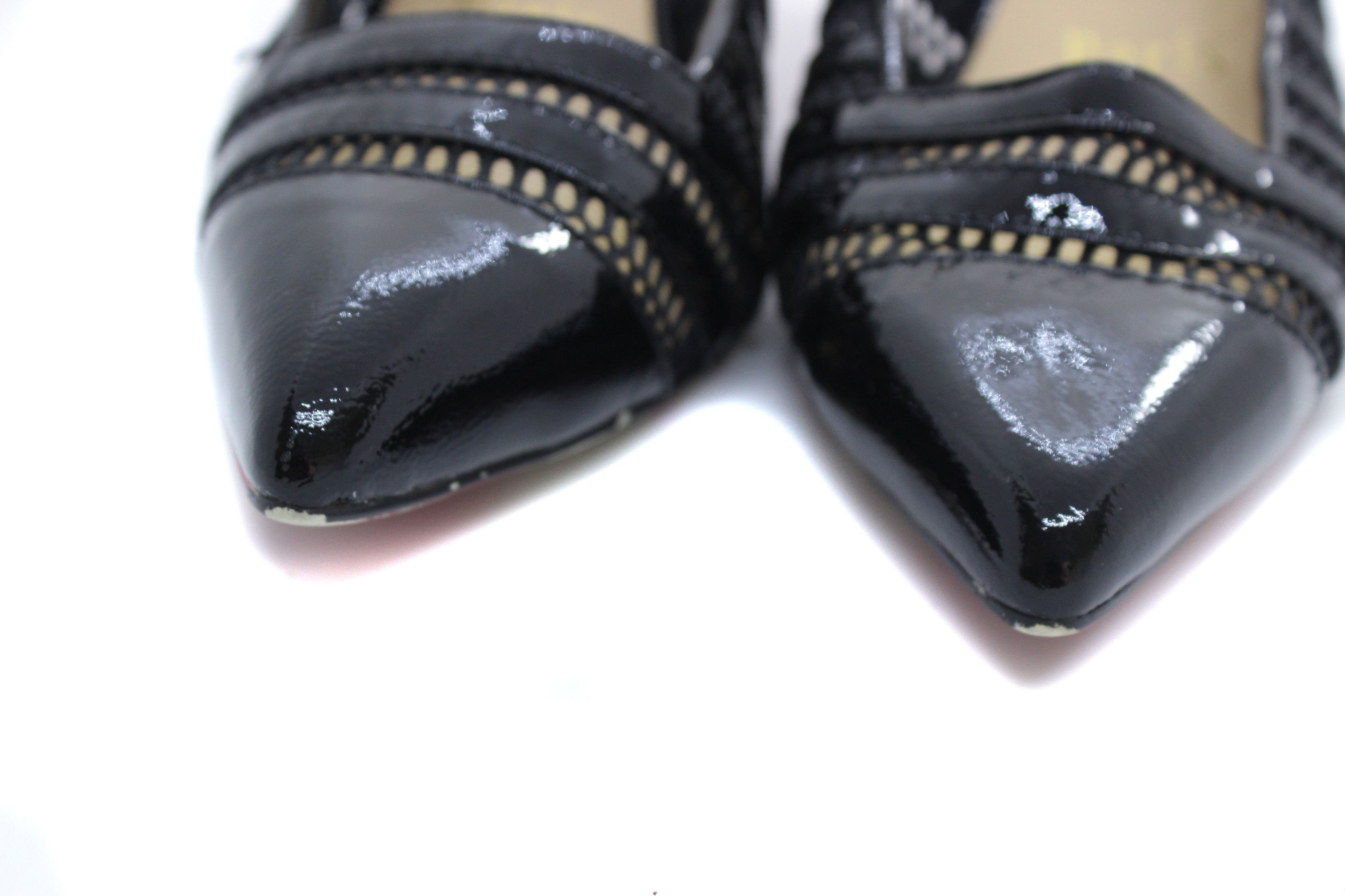 Christian Louboutin Leopard Mesh Patent Leather Heels Size US 7 / IT 37 - 5 Thumbnail
