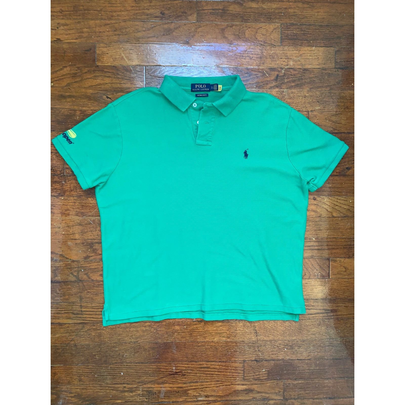 Other × Polo Ralph Lauren US Open Tennis Polo Shirt Womens Large Green Slim Fit Size L / US 10 / IT 46 - 5 Thumbnail