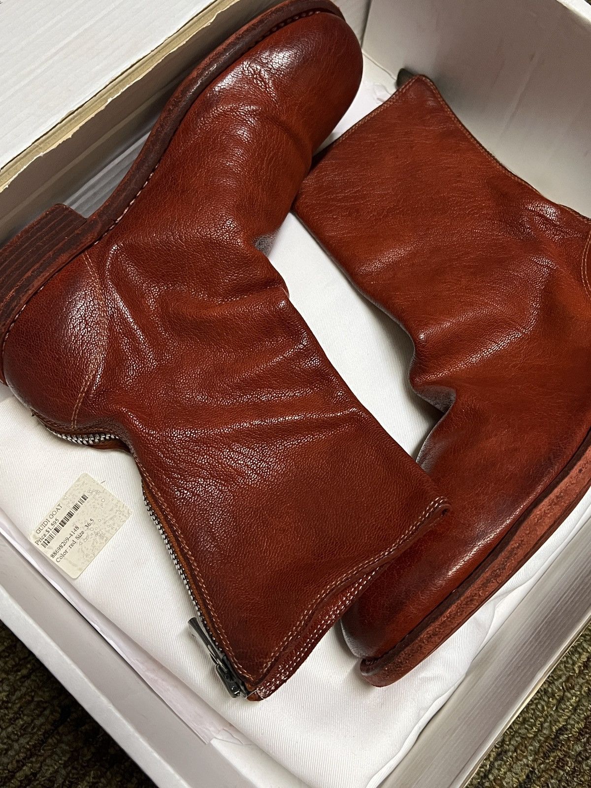 Guidi Guidi 988 Womens Backzips - Full Grain Goat Leather Size US 6.5 / IT 36.5 - 2 Thumbnail