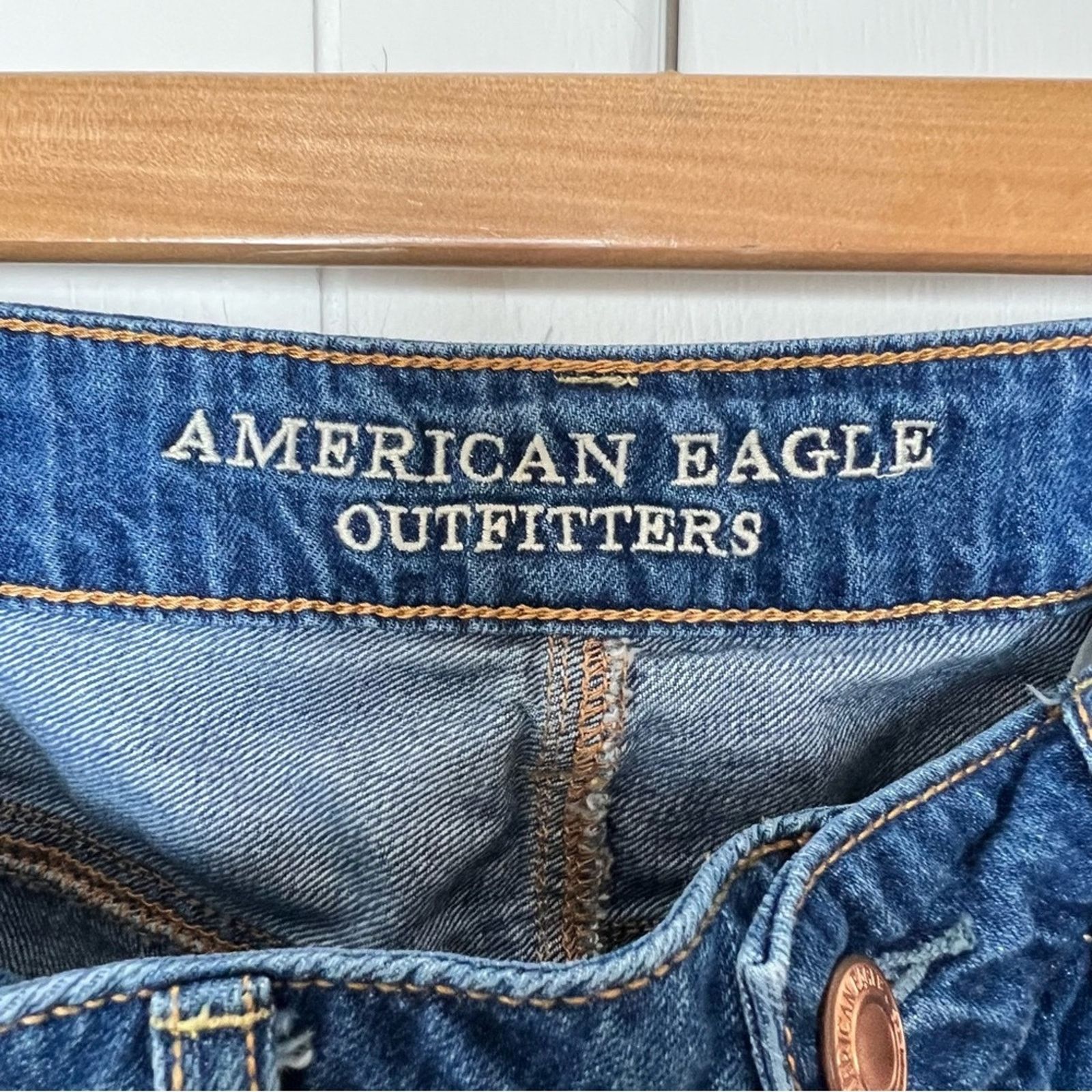 American Eagle Outfitters AEO Button-fly Distressed Patchwork Skinny Jeans Women 2 Size 26" / US 2 / IT 38 - 11 Thumbnail