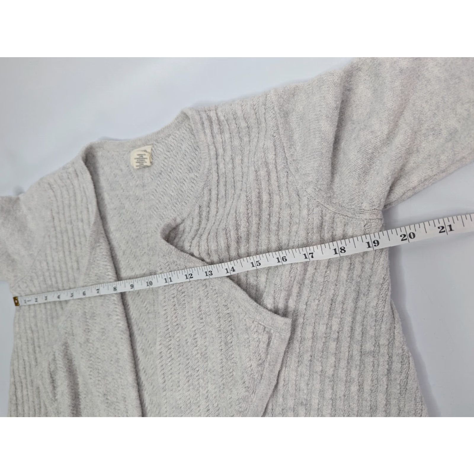 Vintage Sigrid Olsen Waterfall Open Front Grey Cardigan Women's Size Small Lagenlook Cardigan Gray Cotton Polyester Nylon Spandex Sweater Women's Size S / US 4 / IT 40 - 5 Thumbnail