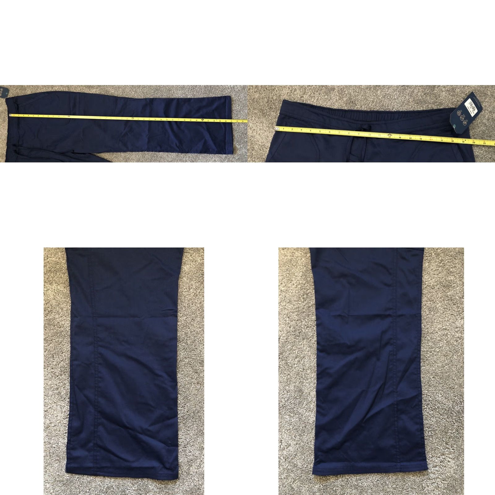 Cherokee Cherokee Workwear Revolution Scrub Pants WW120 Women's L Slight Flare Drawstring Blue Size 36" / US 14 / IT 50 - 9 Thumbnail