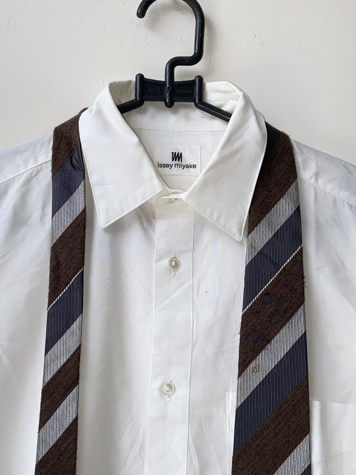 Issey Miyake ISSEY MIYAKE IM White Shirt Tie Size US S / EU 44-46 / 1 - 4 Thumbnail
