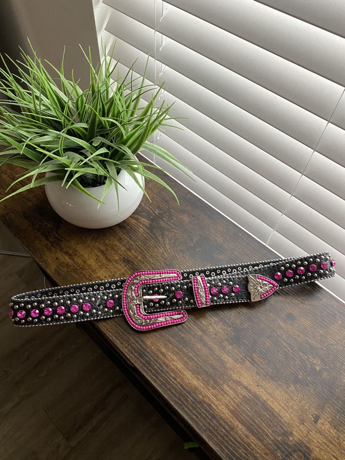 Other Y2K Crystal Western Rhinestone Belt Size 34 - 1 Thumbnail