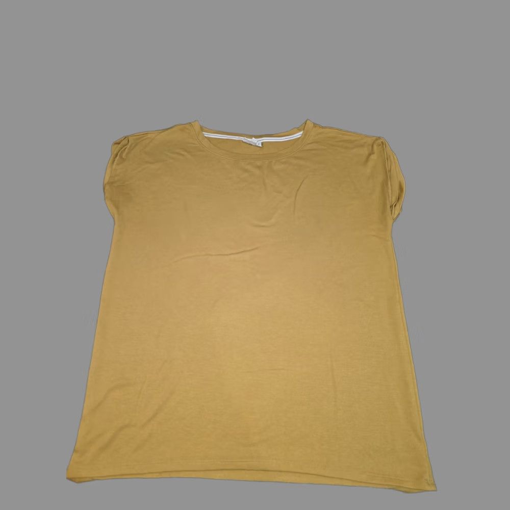 Vintage Wonderly mustard yellow basic t-shirt L Women’s Large Yellow Basic T-Shirt Size L / US 10 / IT 46 - 1 Thumbnail