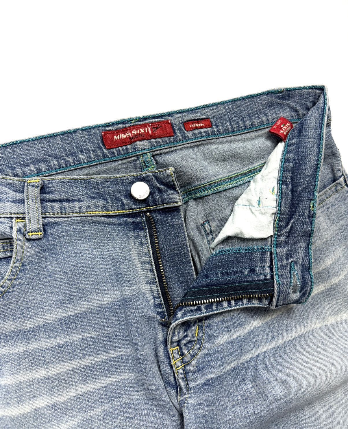 Miss Sixty Rare Miss Sixty Y2K Flared Jeans Blue Vintage 31 Faded Denim Size 31" - 6 Thumbnail