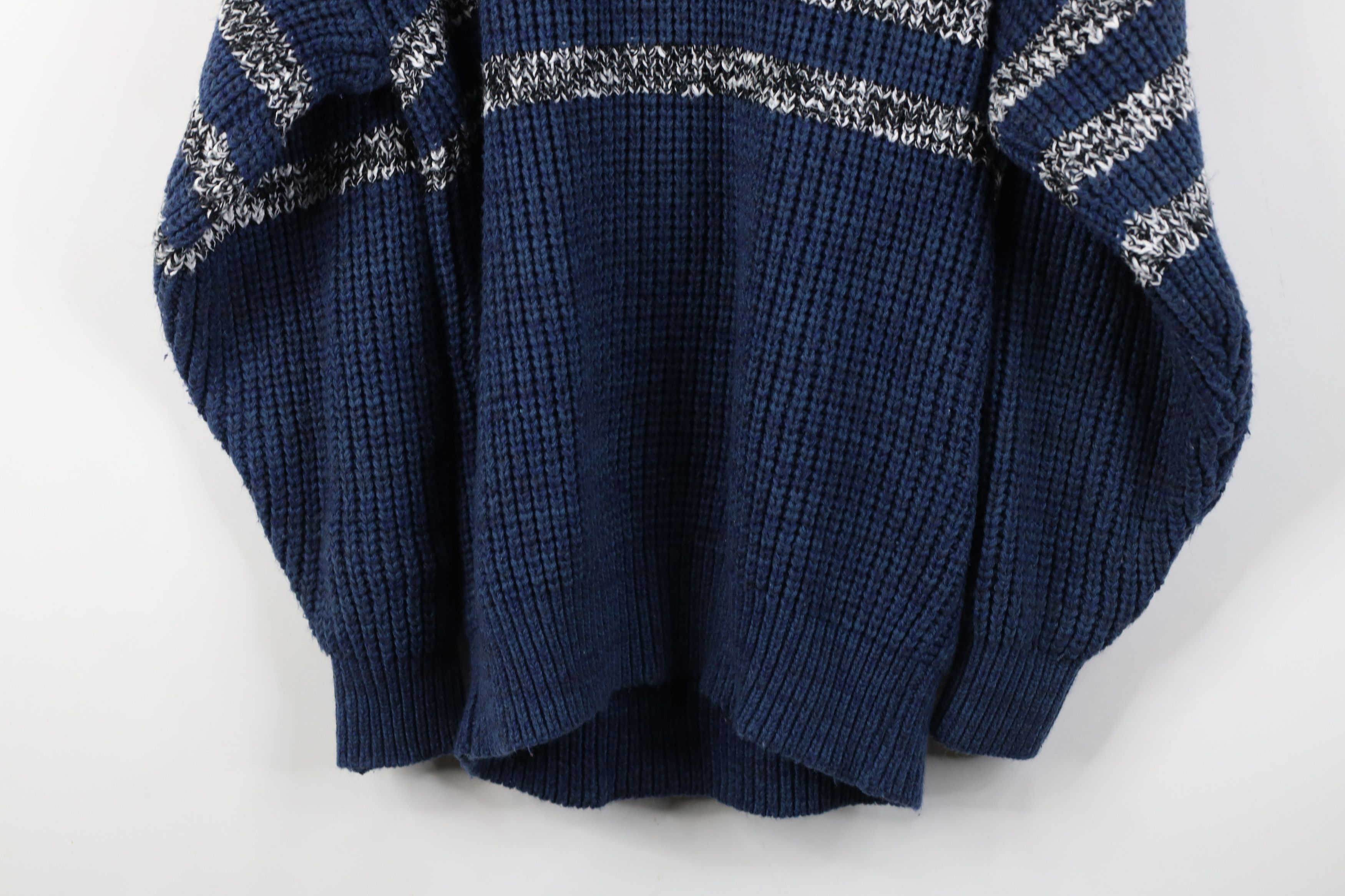 Vintage Vintage 90s Streetwear Chunky Ribbed Knit Crewneck Sweater Size US L / EU 52-54 / 3 - 11 Thumbnail