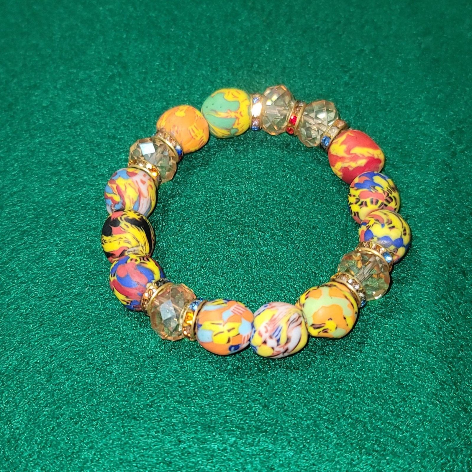 Handmade West African Ghanaian Handmade Custom Beaded Bracelet Size ONE SIZE - 4 Thumbnail