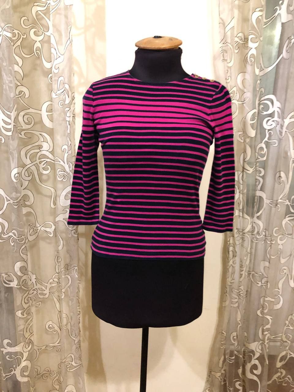 Polo Ralph Lauren Lauren Ralph Lauren Petite Striped Sweater Green tag Size XS / US 0-2 / IT 36-38 - 1 Thumbnail