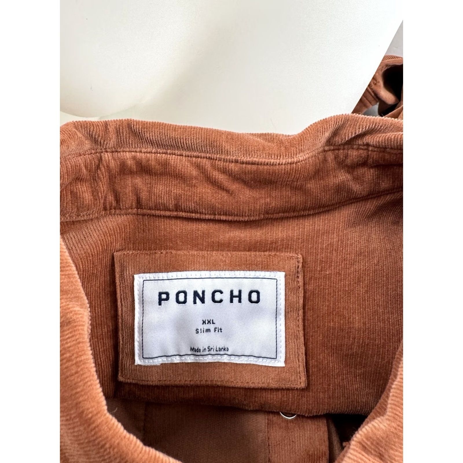 Vintage VINTAGE Poncho Western Corduroy Pearl Snap XXL Slim Fit Shirt Men Long Sleeve Button-Up 2XL Dark Salmon / Pinkish Brownish Size US XXL / EU 58 / 5 - 3 Thumbnail