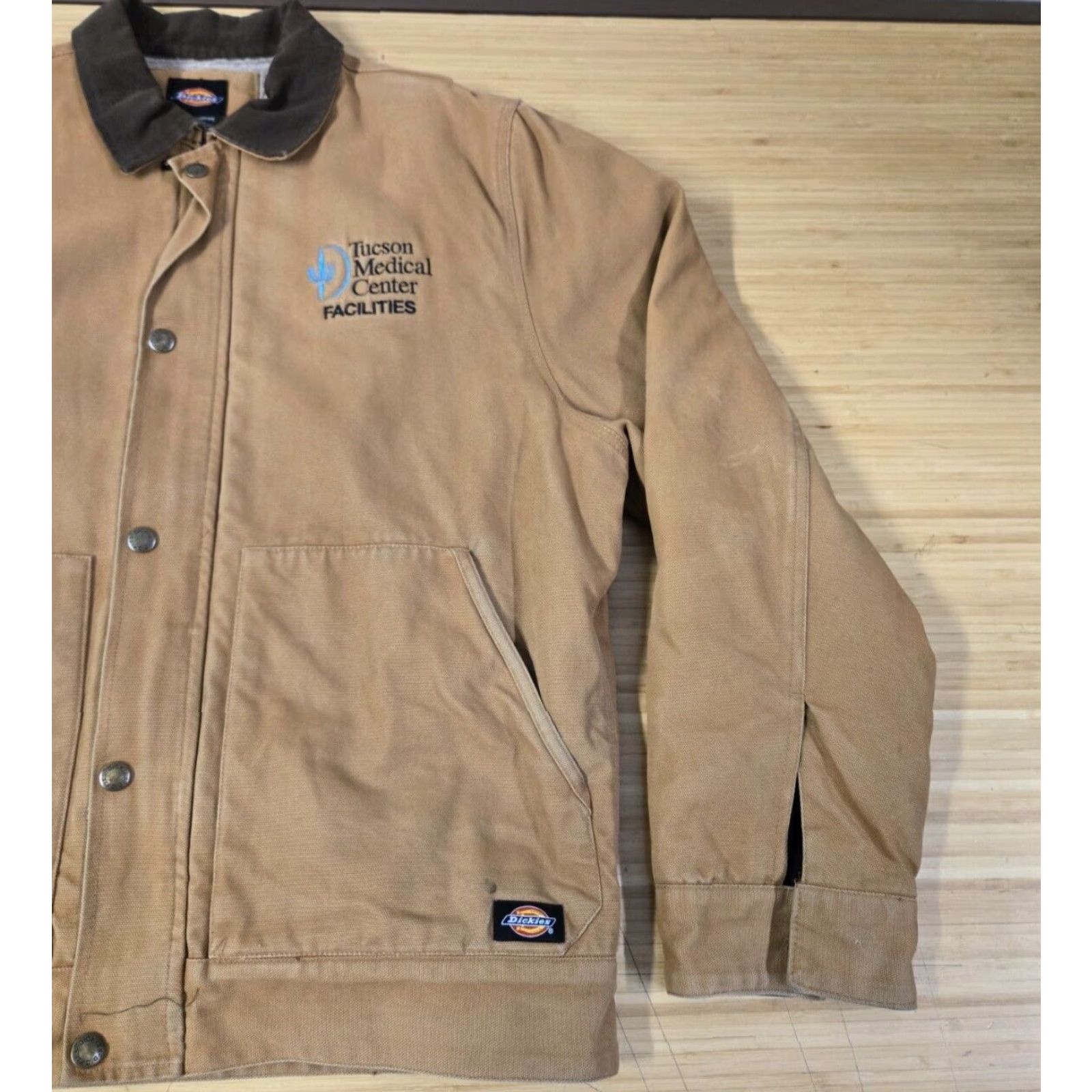 Dickies VINTAGE Dickies Jacket Canvas Work Brown L Sherpa Lined Full Zip Pockets Casual Mens Size US L / EU 52-54 / 3 - 2 Thumbnail
