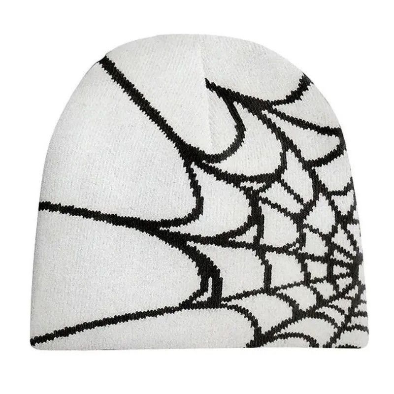 Japanese Brand Spider Web Graphic Beanie Hat Black Vintage y2k Size ONE SIZE - 1 Thumbnail
