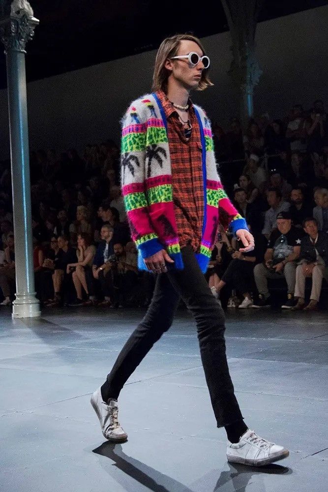 Saint Laurent Paris SAINT LAURENT DINO PALM HEDI SLIMANE SS16 CARDIGAN SWEATER Size US S / EU 44-46 / 1 - 7 Thumbnail