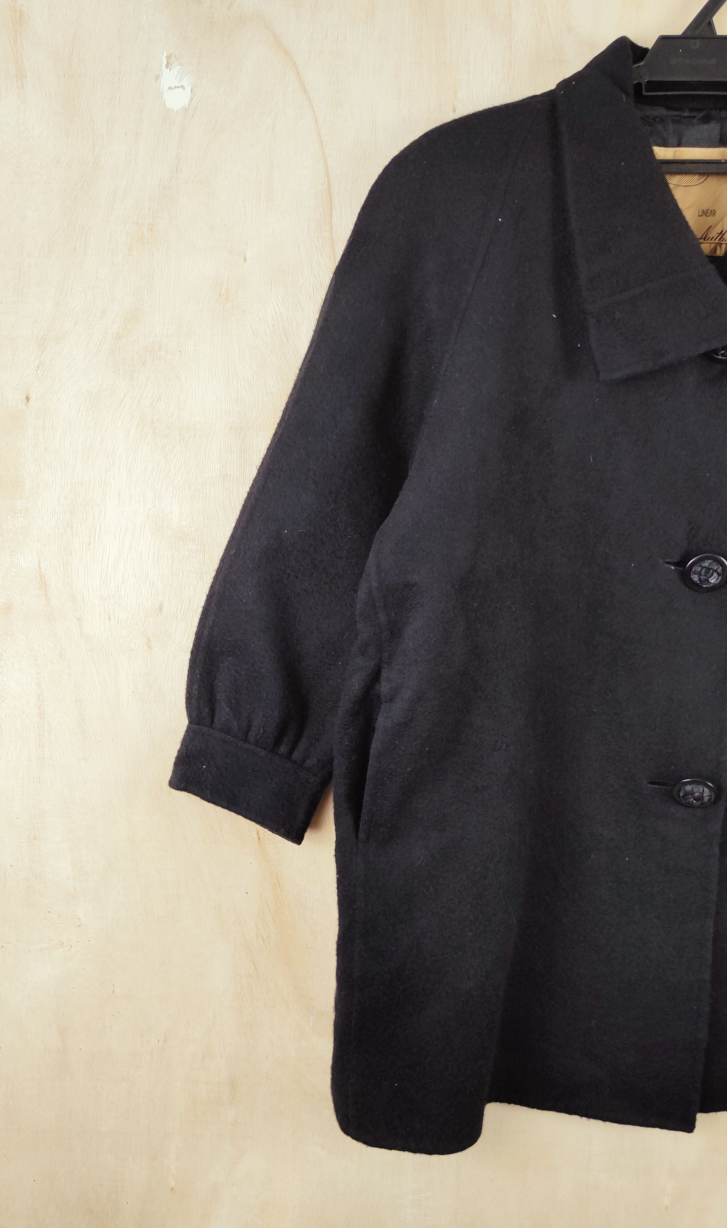 Vintage 💥 LUXURY DESIGN FASHION BY Linear Black Jackets Size L / US 10 / IT 46 - 3 Thumbnail