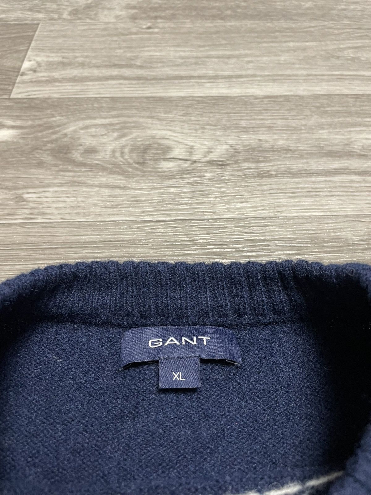 Gant GANT Wool Sweater Snow Scene Vintage Winter Knit Navy Size US XL / EU 56 / 4 - 9 Thumbnail