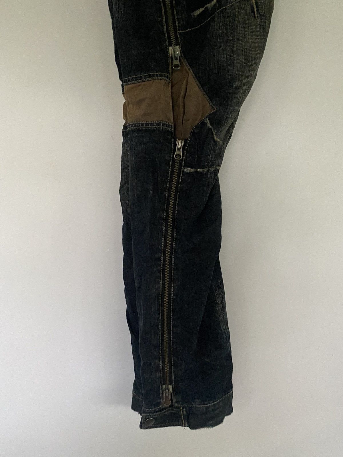 PPFM Japanese Brand PPFM Distressed Zippered Denim Jeans Pants Size US 32 / EU 48 - 21 Thumbnail