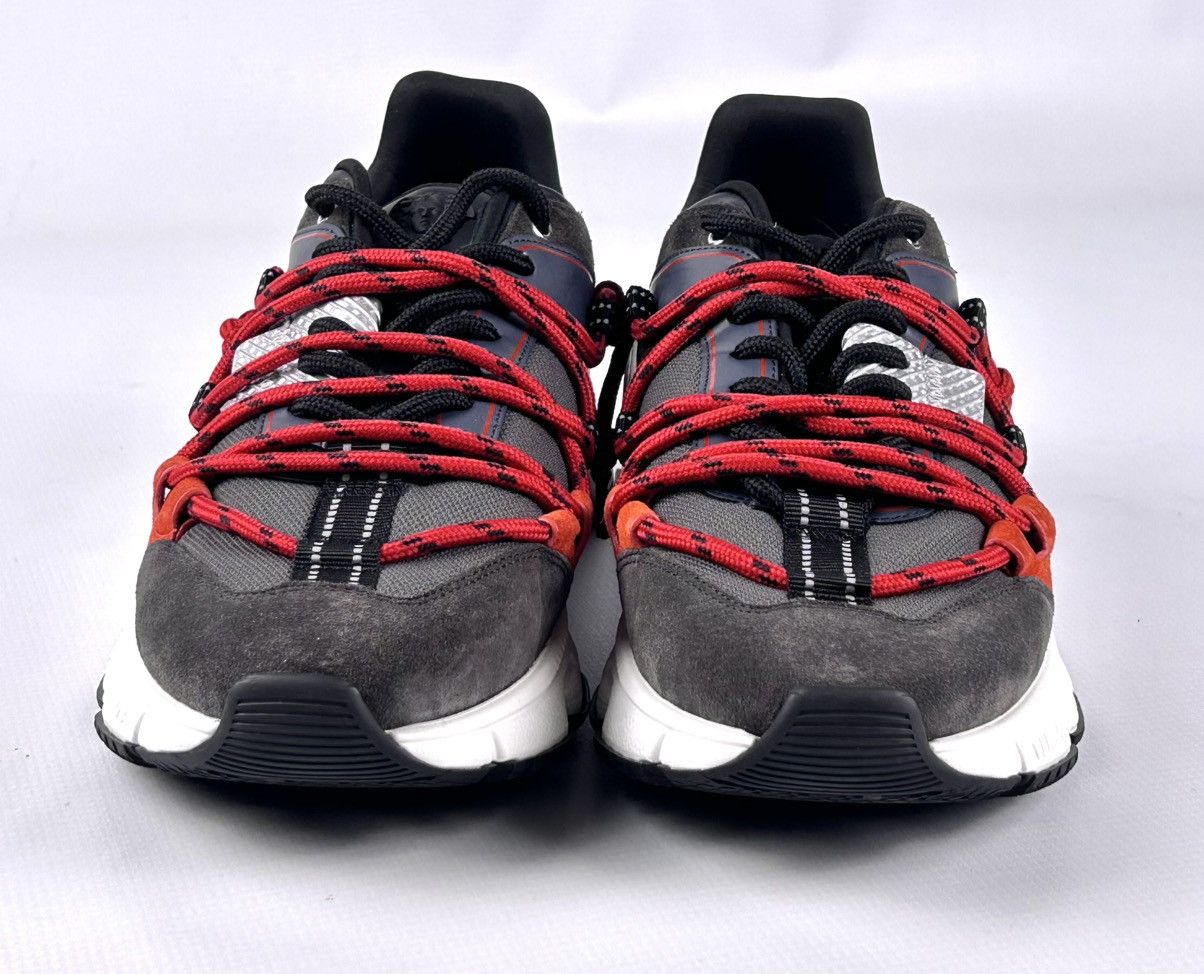 Versace Versace Trigreca Sneakers EU44/US11 Gray Red Suede Italy Size US 11 / EU 44 - 3 Thumbnail
