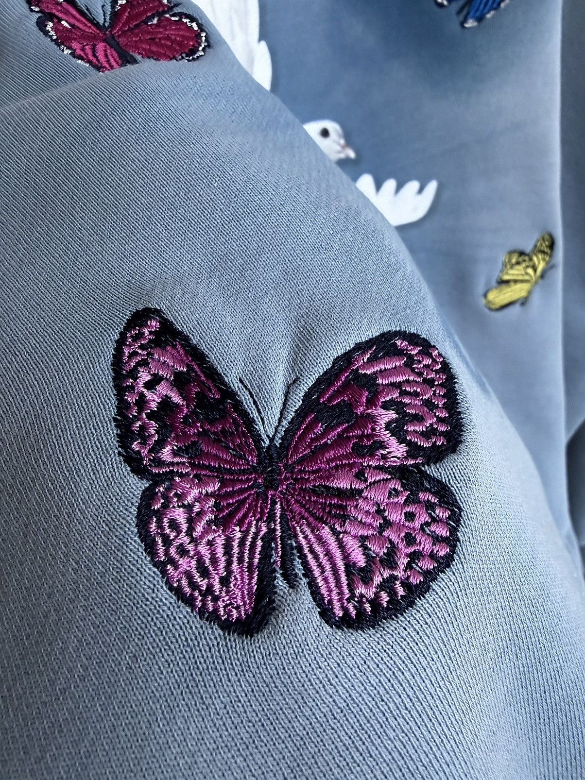 Amiri Amiri Eternal Dove Embroidered Butterfly Hoodie Size US L / EU 52-54 / 3 - 5 Thumbnail