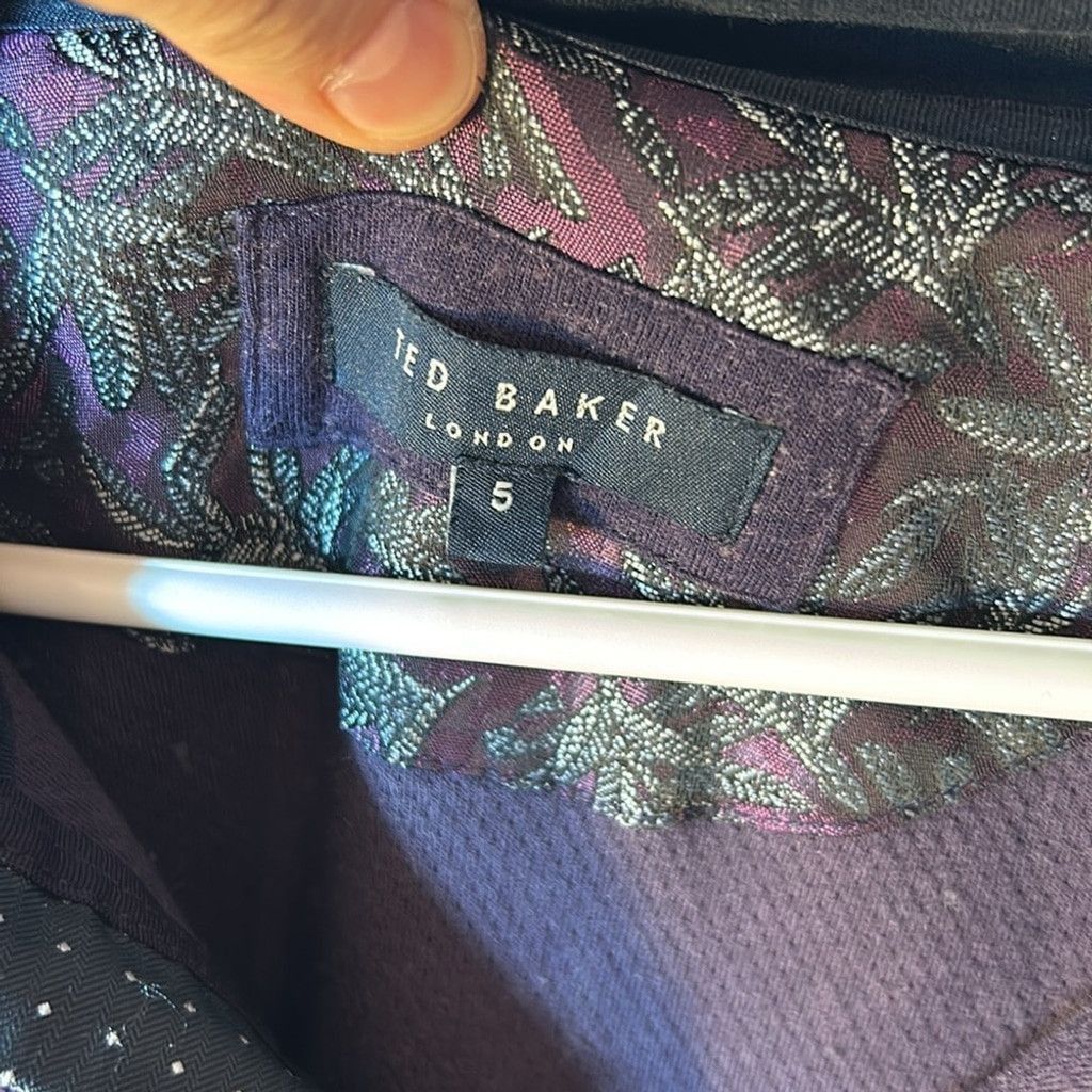 Ted Baker Ted Baker Men's Purple Valerio Half-Zip Sweater size 5/Large Size US L / EU 52-54 / 3 - 3 Thumbnail