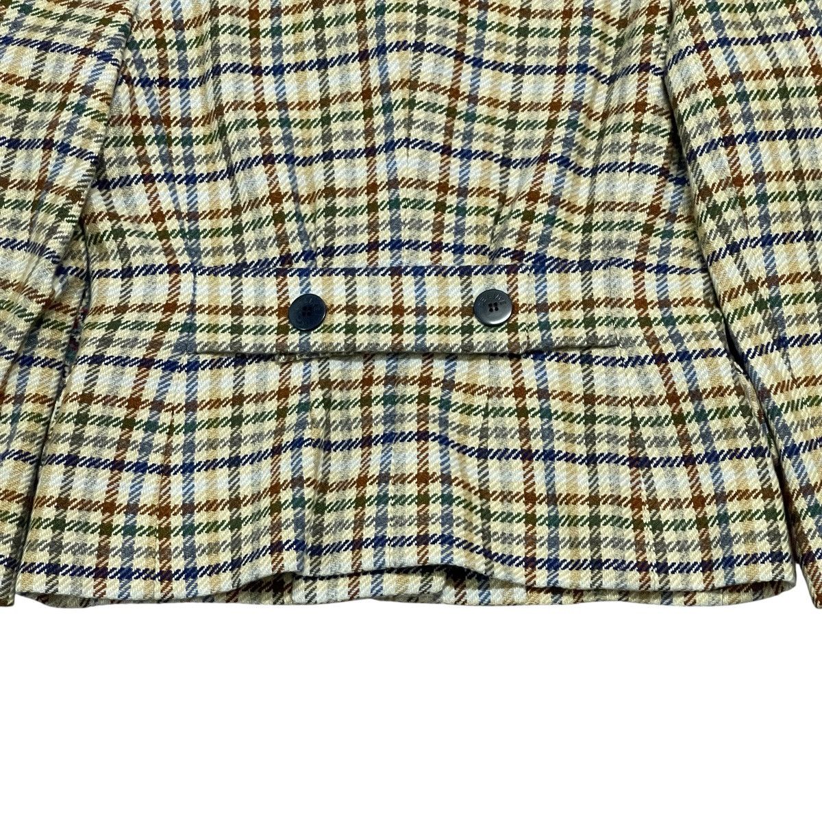 Celine ‼️RARE‼️ Vtg 70s Celine Paris Burgeois Chic Wool Plaid Blazer Size M / US 6-8 / IT 42-44 - 19 Thumbnail