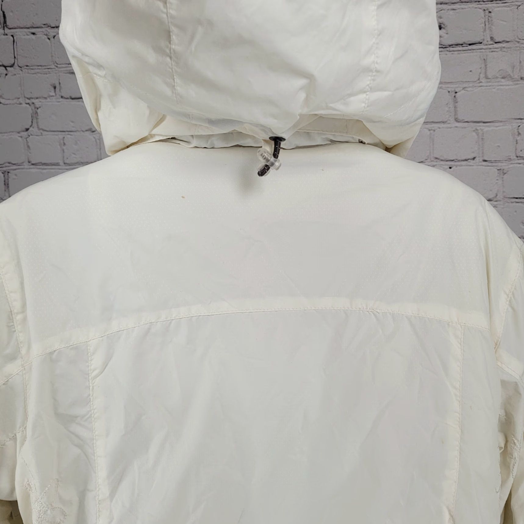 Vintage White Sierra Ivory Waterproof Breathable Hooded Insulated Zip Jacket M Size M / US 6-8 / IT 42-44 - 5 Thumbnail