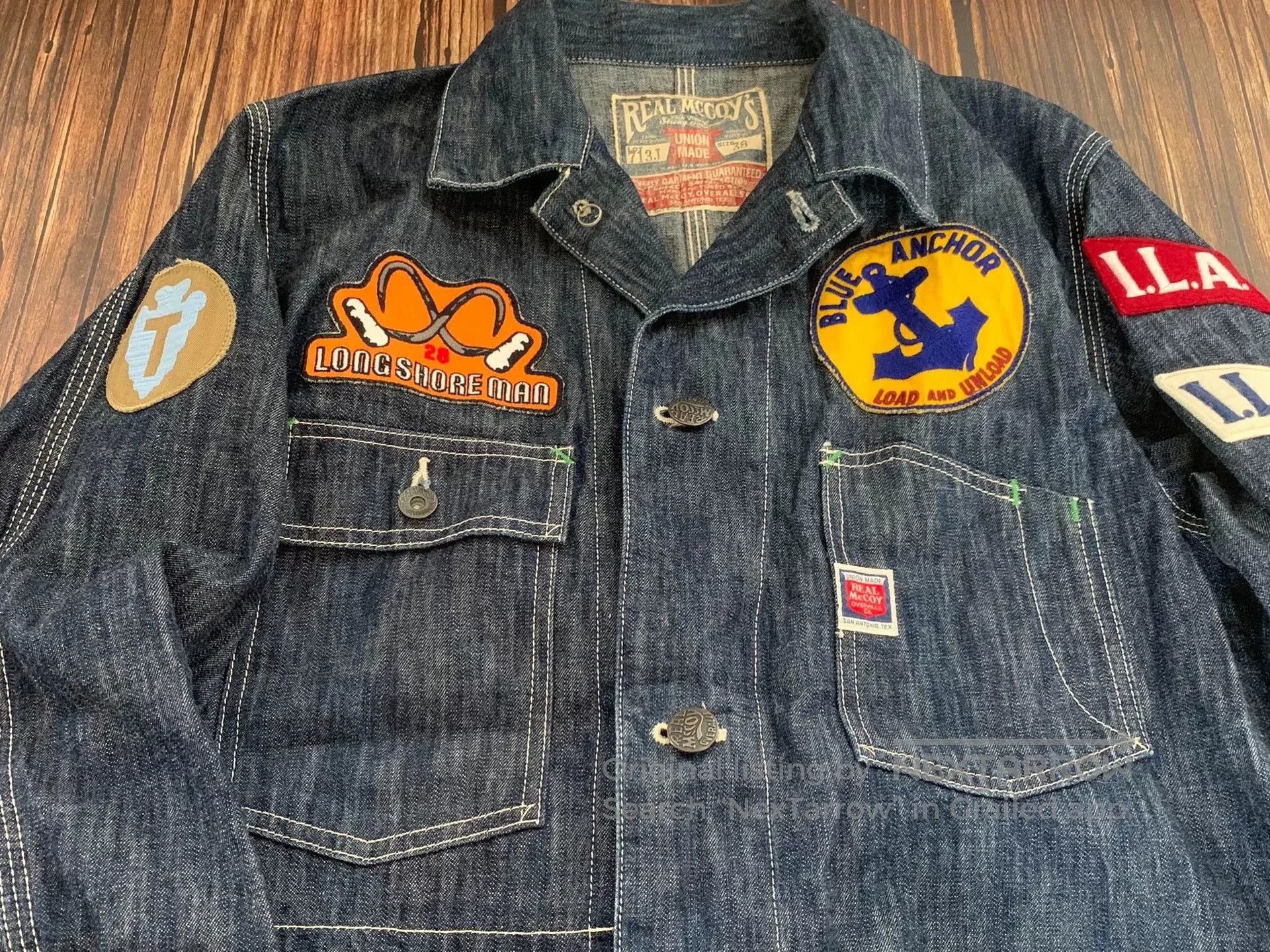 The Real McCoy's vintage naval theme denim jacket. Size US M / EU 48-50 / 2 - 4 Thumbnail