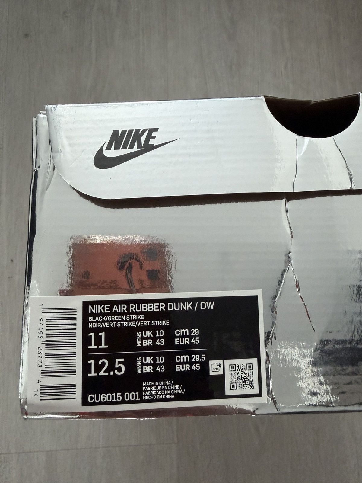 Nike × Off-White Nike Off-White x Air Rubber Dunk Green Strike Size US 11 / EU 44 - 9 Thumbnail