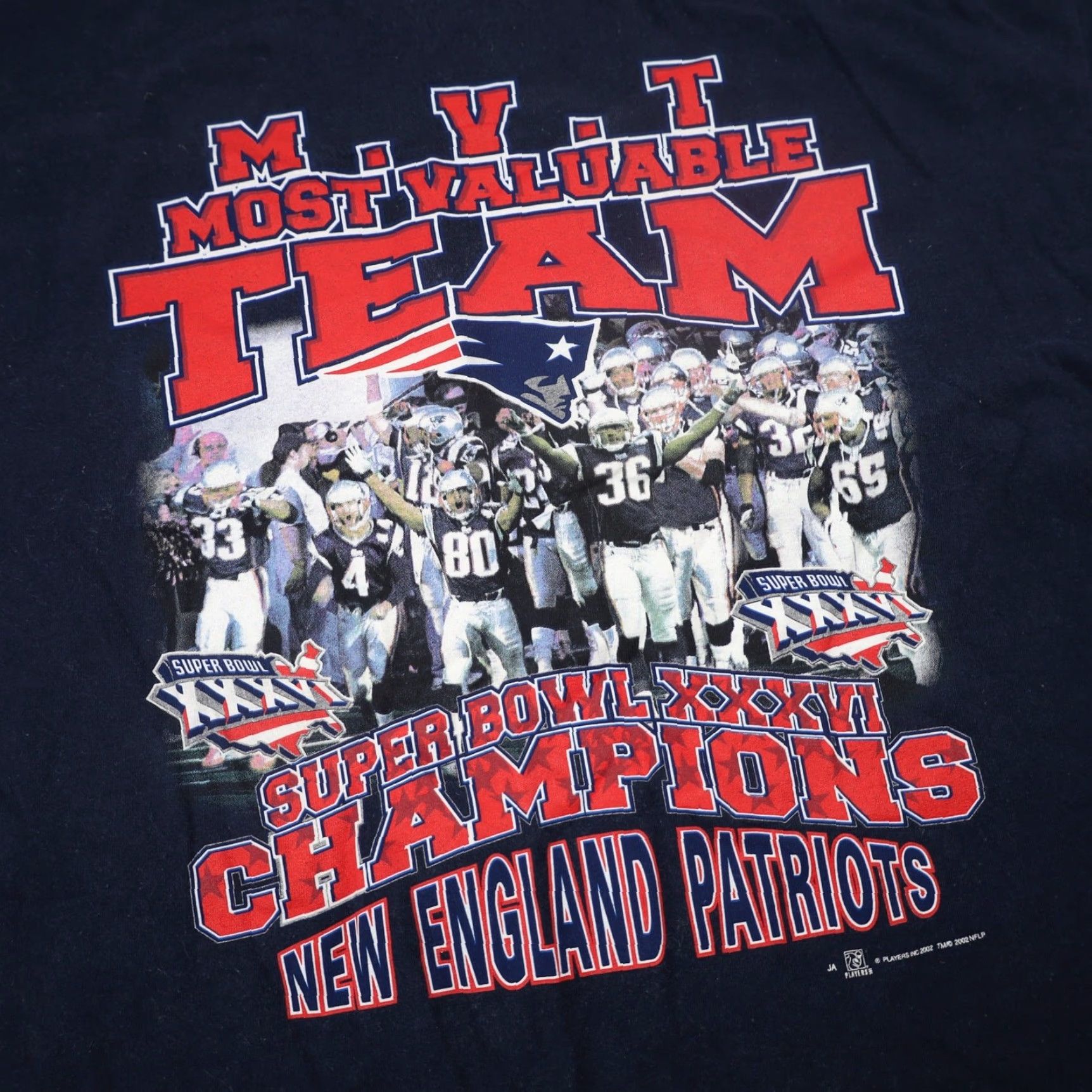 NFL VINTAGE New England Patriots Superbowl Champions Graphic T Shirt Mens XL Blue NFL Size US XL / EU 56 / 4 - 4 Thumbnail