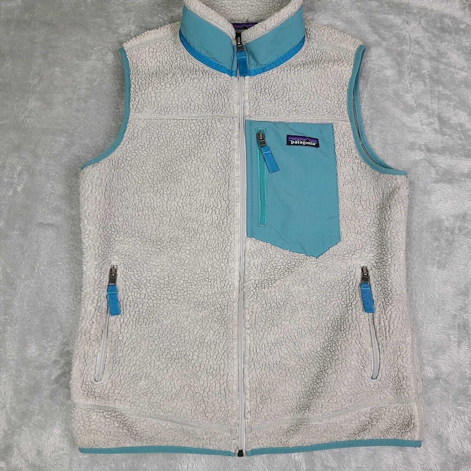 Rare VTG PATAGONIA Deep Pile Sherpa Fleece Full Zip Vest Jac