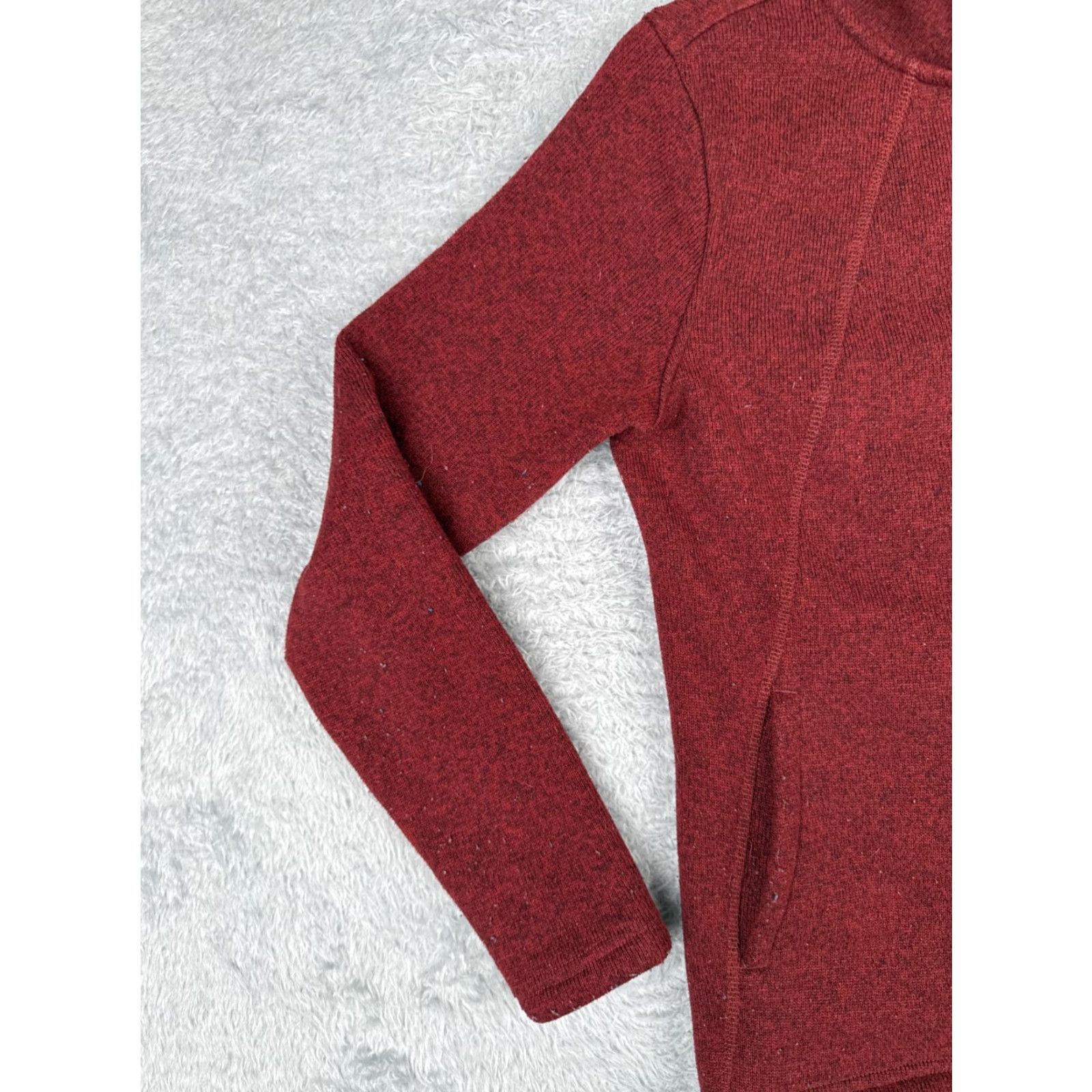 The North Face The North Face Jacket Women Small Red Polyester Fleece Knit Shell Full Zip Mock Size S / US 4 / IT 40 - 6 Thumbnail