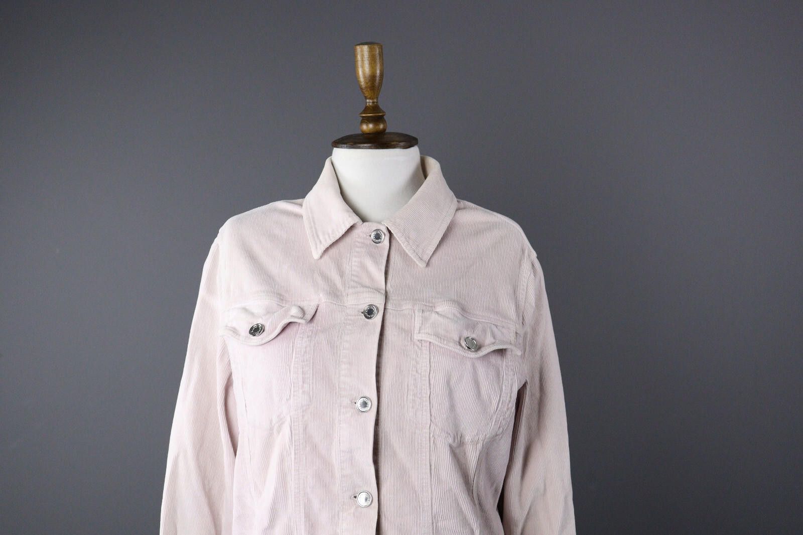 Designer Marc Cain Pink Corduroy Blazer Overshirt Jacket Size 5 Size M / US 6-8 / IT 42-44 - 2 Thumbnail