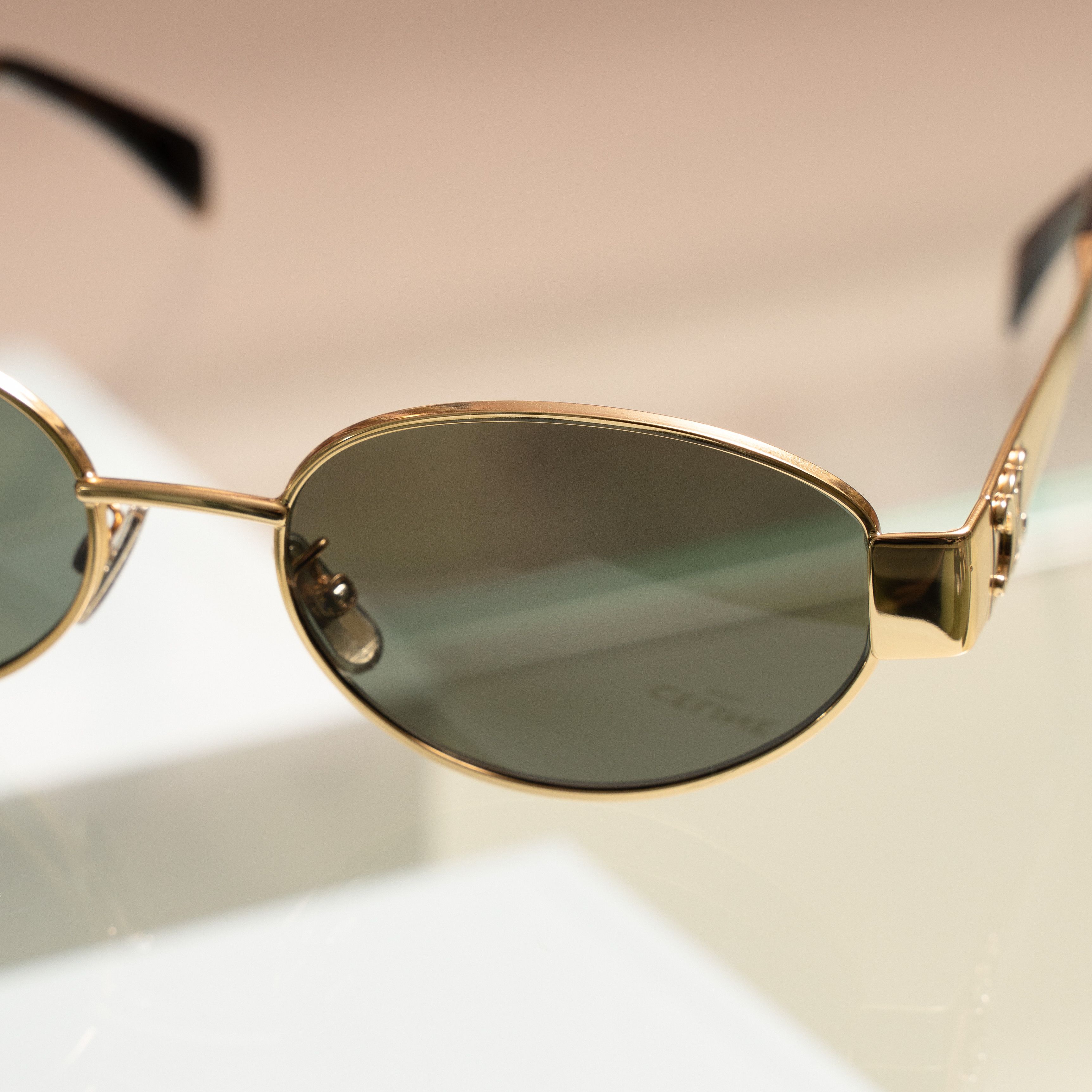 Celine CELINE Triomphe Metal 01 Sunglasses In Metal GOLD Size ONE SIZE - 2 Thumbnail