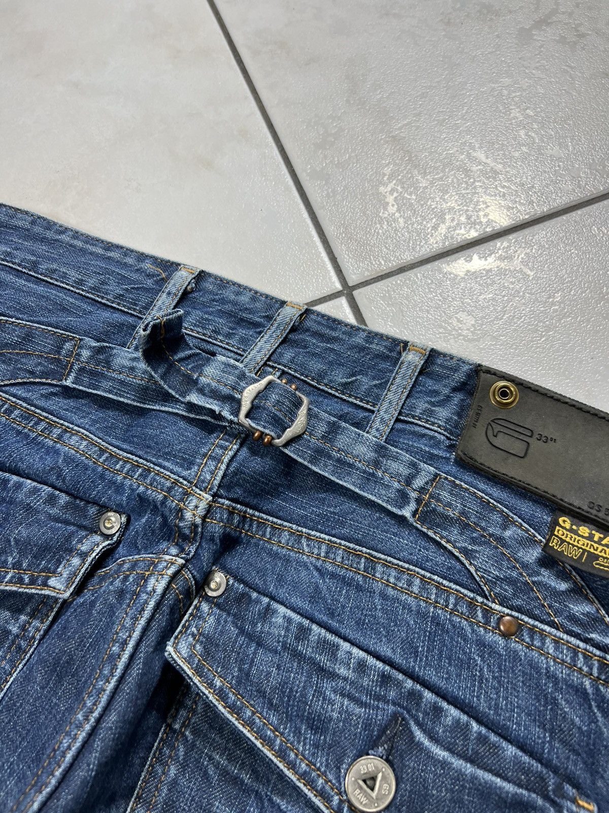 G-Star Vintage G-Star Raw y2k denim buckle back jeans elwood narrow Size US 32 / EU 48 - 14 Thumbnail
