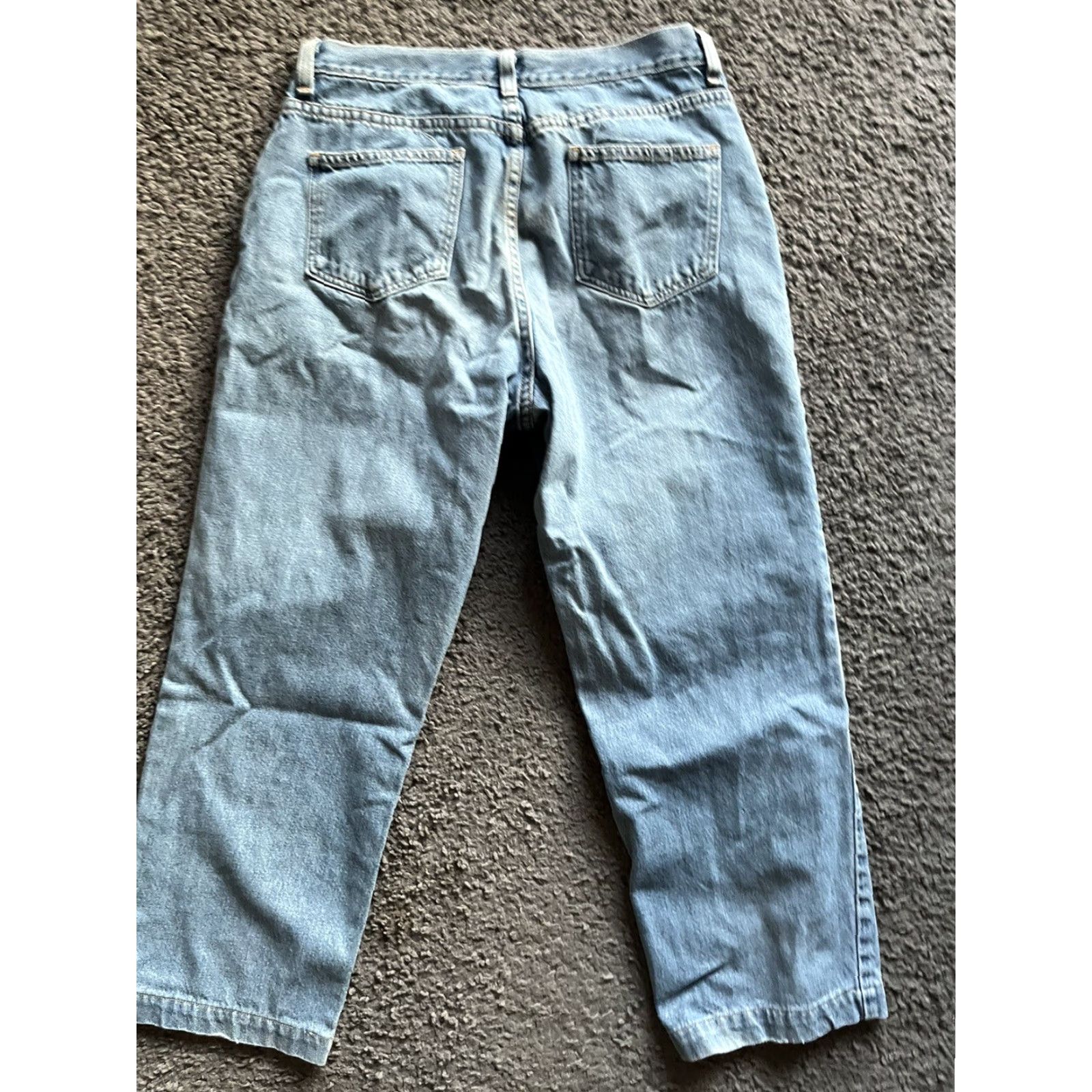 Vintage L.L. Bean Capri Jeans Women Classic Fit Size 10 Blue Dark Denim 5-Pocket Comfort Size 32" / US 10 / IT 46 - 3 Thumbnail