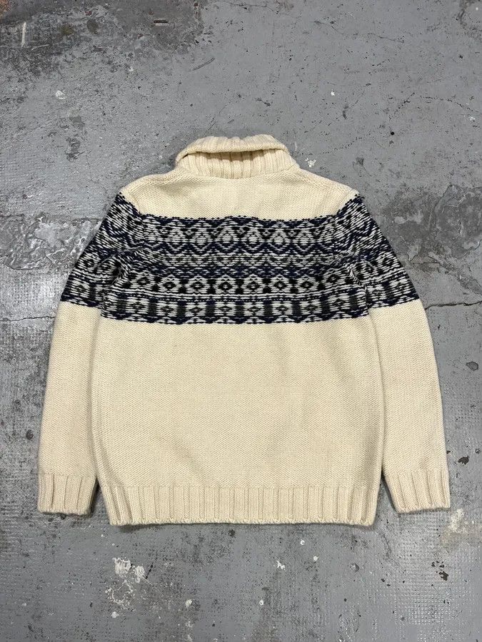 Dolce & Gabbana 2000s Dolce & Gabbana Navy Beige Buttoned Sweater Size US M / EU 48-50 / 2 - 6 Thumbnail