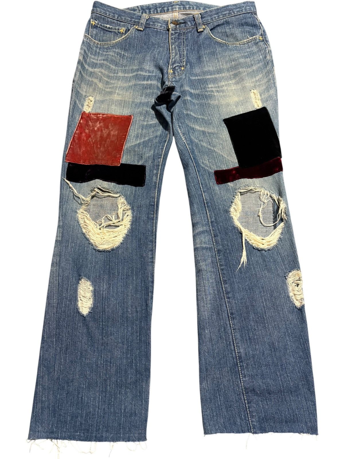 Number (N)ine 32 SS03 Number Nine Kurt Cobain patchwork denim jeans patch Size US 32 / EU 48 - 1 Thumbnail