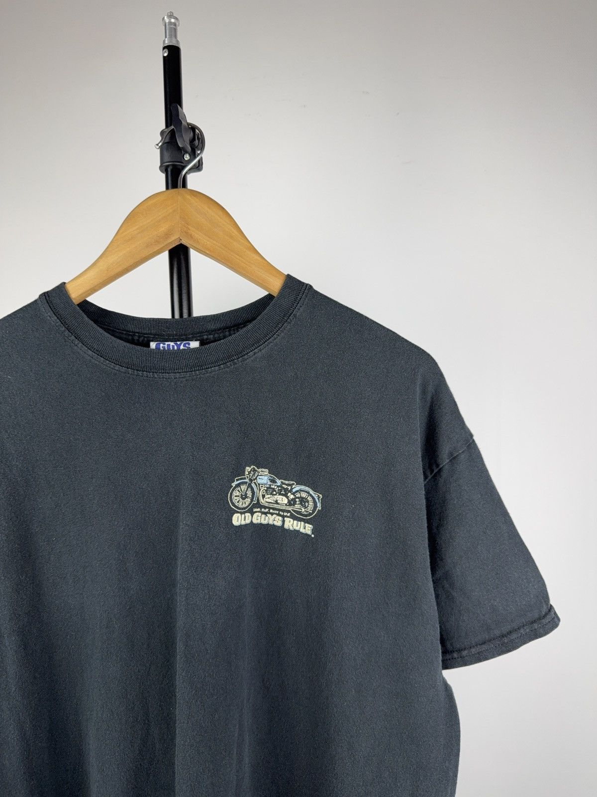 Harley Davidson Vintage 00s Faded Old Guys Rule Biker Moto Retro Tee Shirt Size US XL / EU 56 / 4 - 2 Thumbnail
