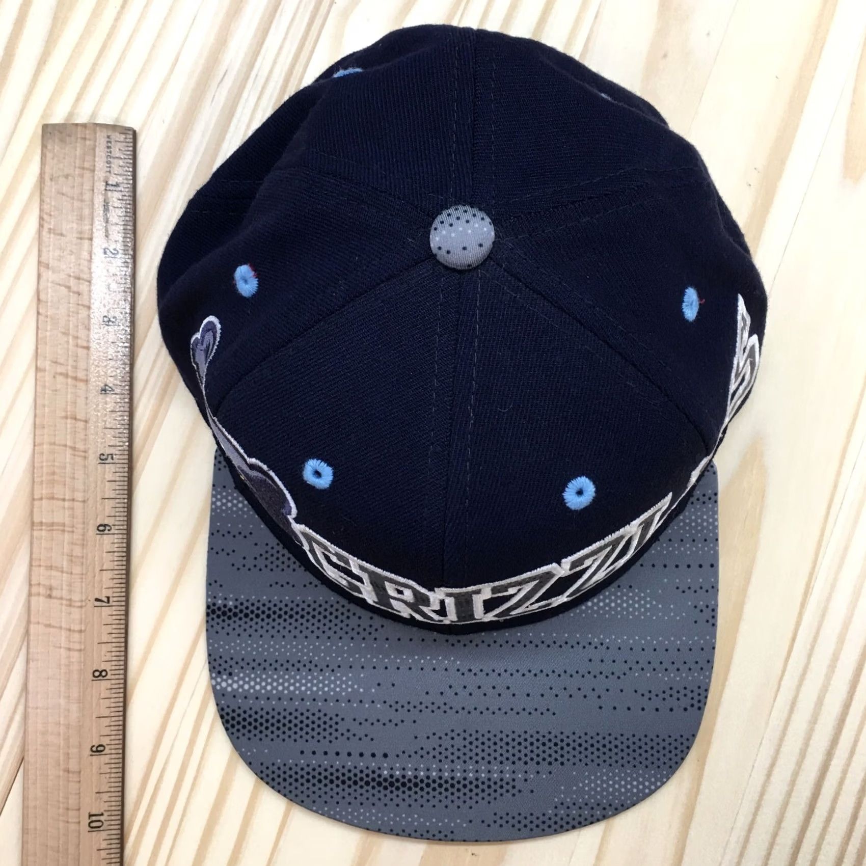 Adidas Adidas Memphis Grizzlies NBA Snapback Hat Men Blue OS Embroidered Logo Flat Brim Size ONE SIZE - 3 Thumbnail