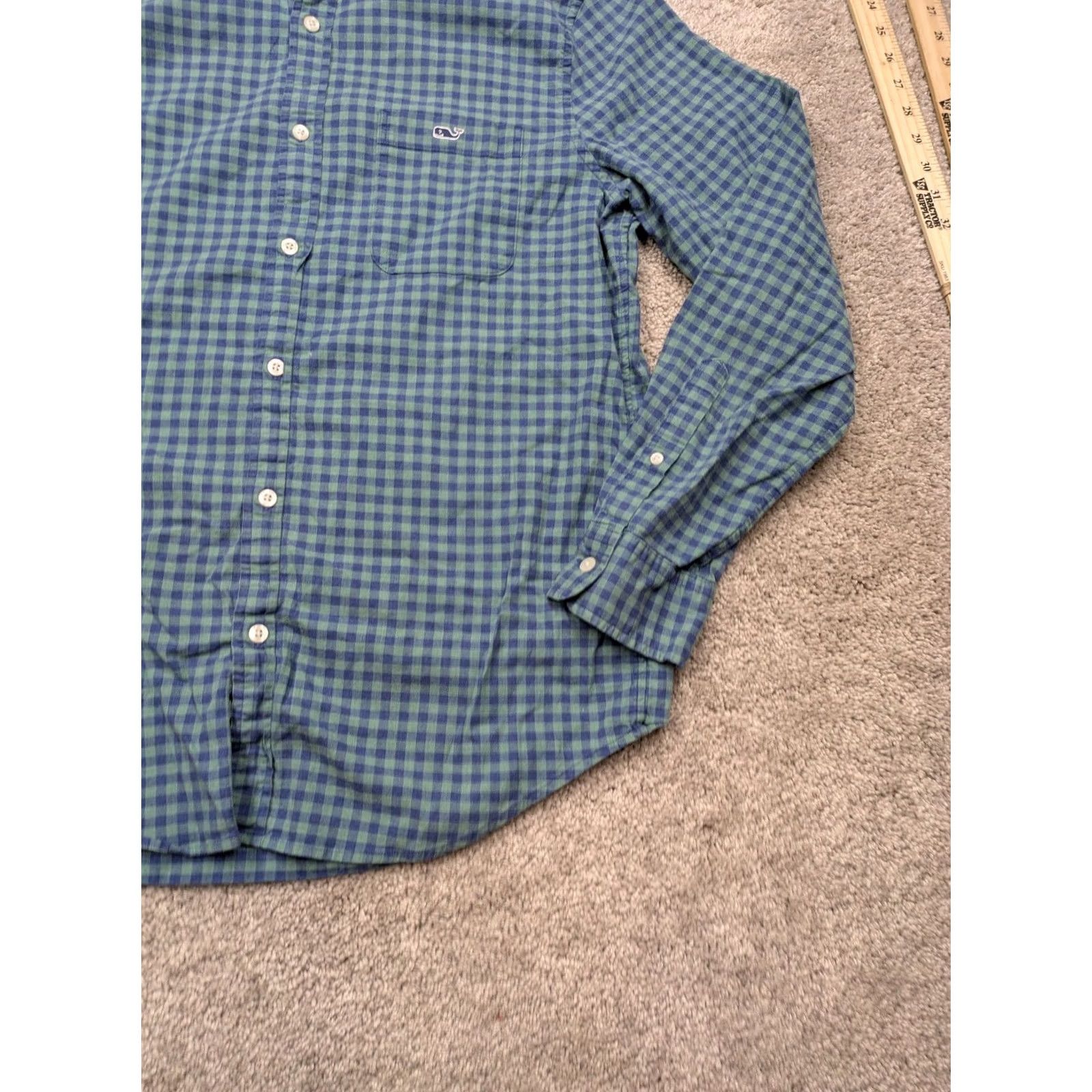 Vineyard Vines Vineyard Vines Shirt Mens M Medium Green Check Button Down Classic Fit Size US M / EU 48-50 / 2 - 2 Thumbnail