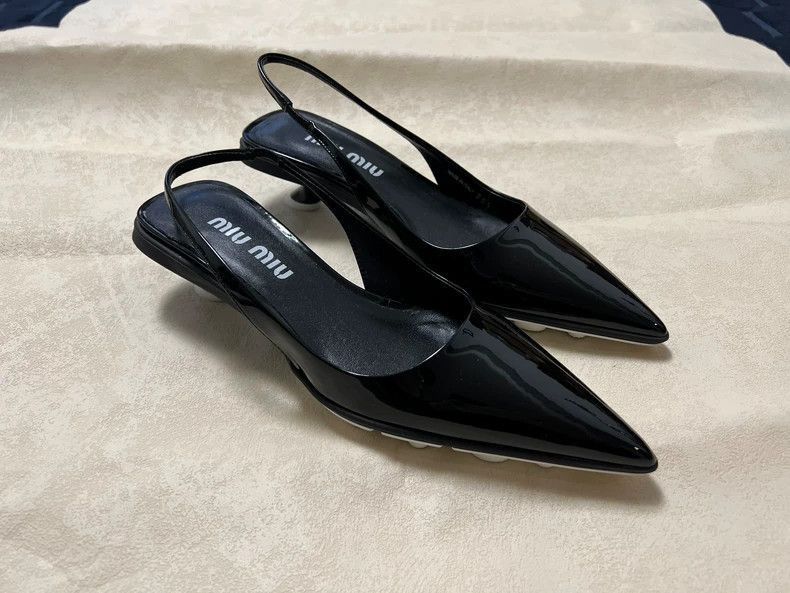 Prada MiuMiu Black High Heel Shoes Brand New-2506 Size US 6 / IT 36 - 3 Thumbnail